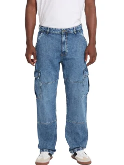 Jeans cargo G17 denim medio