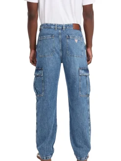 Jeans cargo G17 denim medio