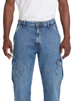 Jeans cargo G17 denim medio
