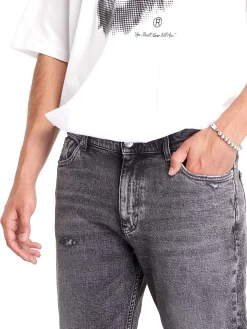 Jeans Dad Tapered denim nero