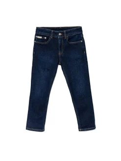 Jeans dad teen in denim blu
