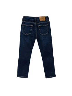 Jeans dad teen in denim blu