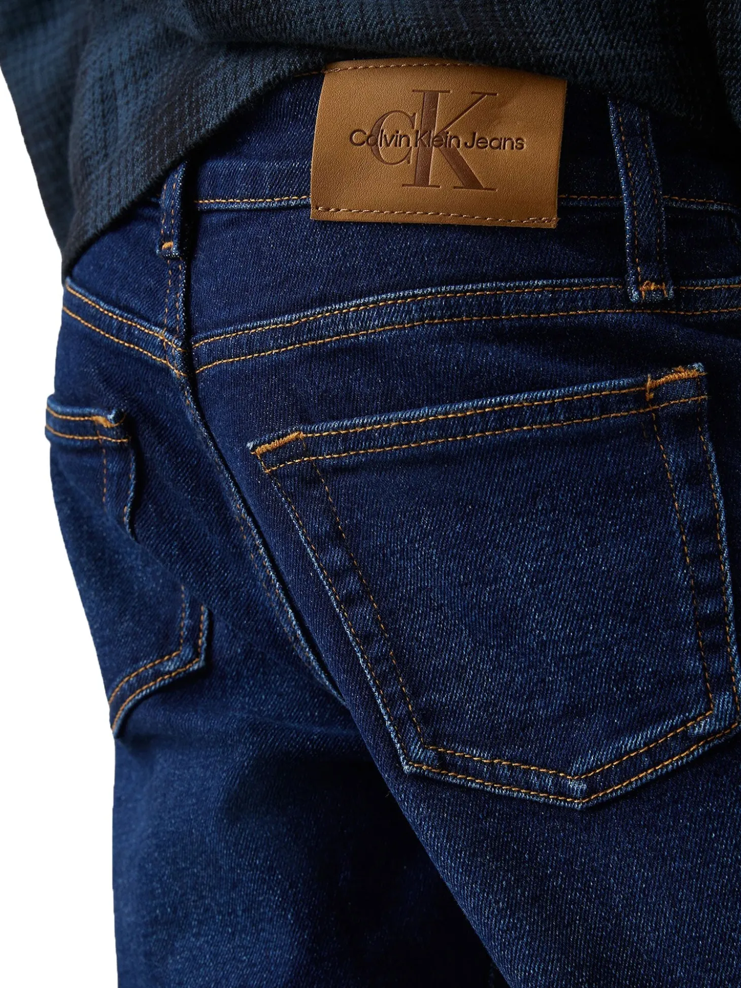 Jeans dad teen in denim blu