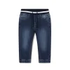 Jeans jogging con coulisse decorata blu scuro