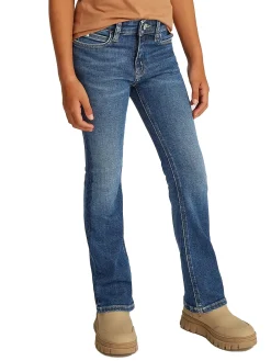 Jeans kids a zampa in denim scuro