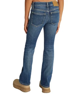 Jeans kids a zampa in denim scuro