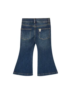 Jeans maxi flare denim medio