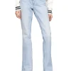 Jeans Medium Flare Maddie con dettagli distressed denim chiaro