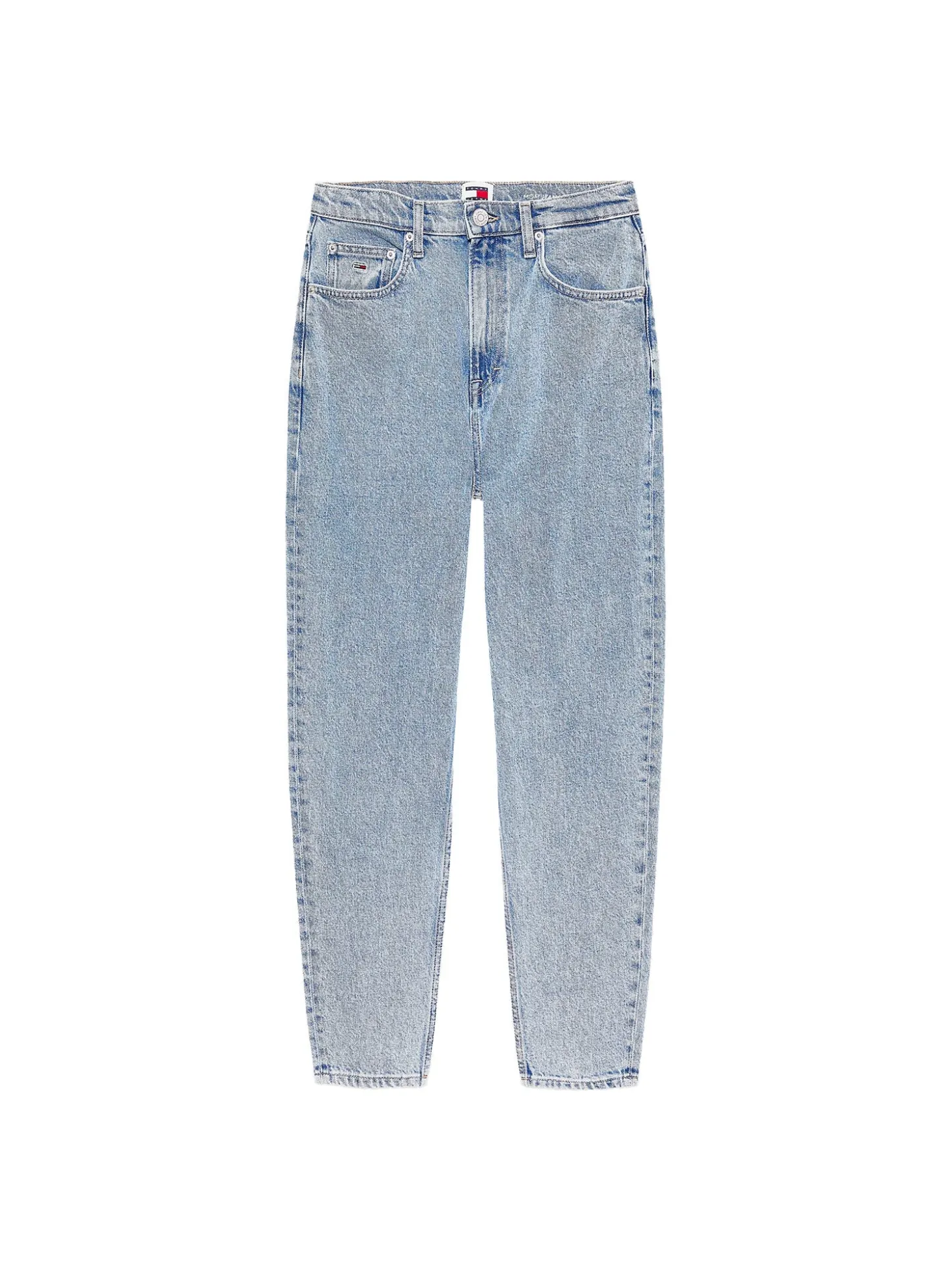 Jeans Mom a vita altissima denim chiaro