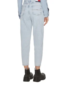 Jeans Mom Fit tapered denim chiaro
