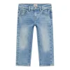 Jeans neonato slim fit in denim chiaro