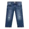 Jeans neonato slim fit in denim medio