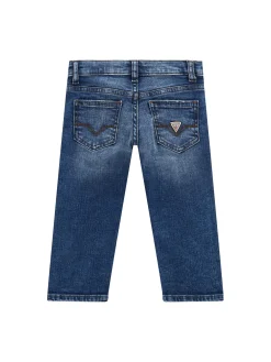 Jeans neonato slim fit in denim medio