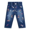 Jeans paper bag con orsetti denim blue