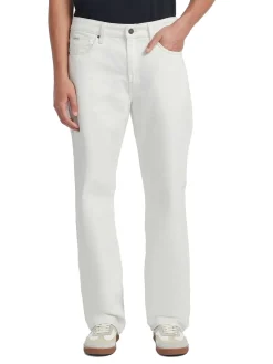 Jeans relaxed a vita media g18 bianco