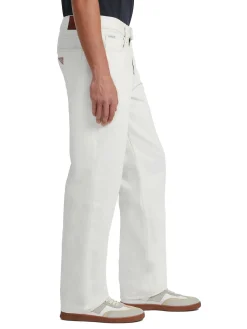 Jeans relaxed a vita media g18 bianco