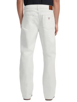 Jeans relaxed a vita media g18 bianco