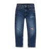 Jeans Skater kids con strappi colorati denim scuro