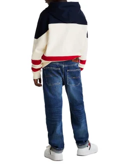 Jeans Skater kids con strappi colorati denim scuro