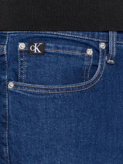 Jeans slim con 5 tasche denim scuro