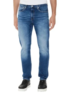 Jeans slim con 5 tasche Taper denim medio