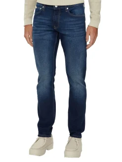 Jeans slim con vita bassa denim scuro