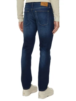 Jeans slim con vita bassa denim scuro