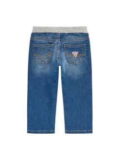 Jeans slim knit denim medio
