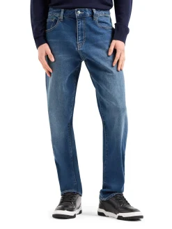 Jeans slim stretch denim medio slavato