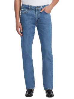 Jeans straight a vita media g16 denim medio