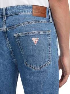 Jeans straight a vita media g16 denim medio