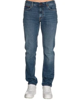 Jeans straight in denim medio
