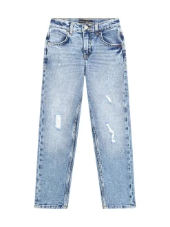 Jeans straight stretch denim chiaro