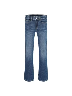 Jeans teen a zampa in denim scuro