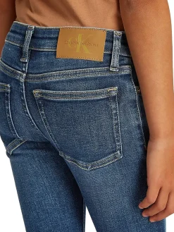 Jeans teen a zampa in denim scuro