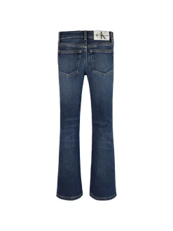 Jeans teen modello flare in denim scuro