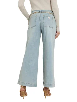Jeans Zoya wide leg crop denim chiaro