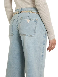 Jeans Zoya wide leg crop denim chiaro