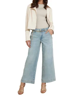 Jeans Zoya wide leg crop denim chiaro