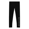 Leggings con logo glitter nero
