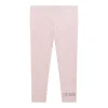 Leggings neonata con monogramma all-over rosa