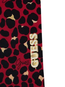 Leggings reversibile in fantasia leopardo e rosso basic