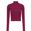 Lupetto con zip Tjm technical rib bordeaux