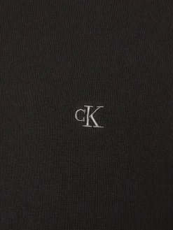 Lupetto logo monogram sul petto in cotone nero