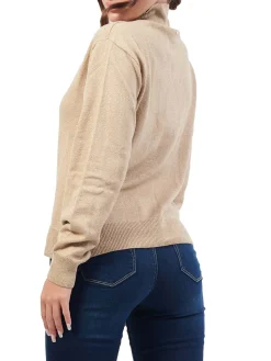Lupetto manica lunga lurex oro