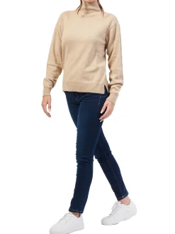 Lupetto manica lunga lurex oro