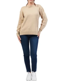 Maglia a barca manica lunga lurex oro