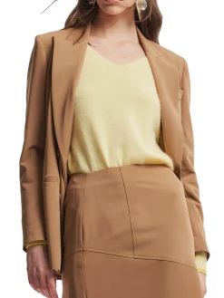 Maglia Blaky con scollo a V giallo
