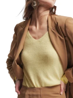 Maglia Blaky con scollo a V giallo