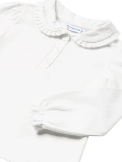 Maglia con colletto panna